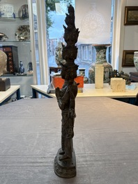 A large Tibetan copper alloy Avalokiteshvara, 17/18th C.