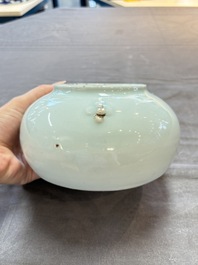 A Chinese qingbai-glazed jar with three handles, 18th C.