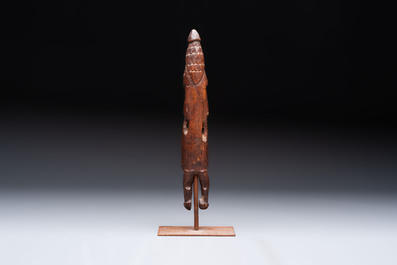 A Sepik Ramu wooden figure, Papua New Guinea
