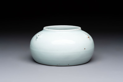 A Chinese qingbai-glazed jar with three handles, 18th C.