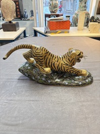 A pair of Chinese cloisonn&eacute; tigers, Republic