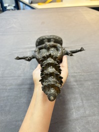 A large Tibetan copper alloy Avalokiteshvara, 17/18th C.