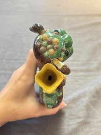 Five Chinese sancai-glazed wares, Kangxi and later