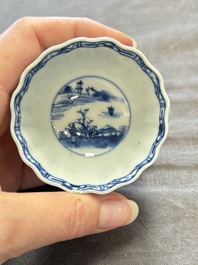 22 Chinese blue, white and famille rose wares, Kangxi and Qianlong