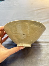 A group of 12 Chinese celadon-glazed bowls with incised floral design from the Jepara shipwreck, Fujian kilns, Song