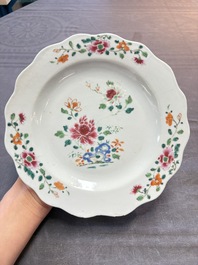 22 Chinese blue, white and famille rose wares, Kangxi and Qianlong
