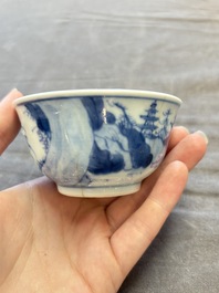 22 Chinese blue, white and famille rose wares, Kangxi and Qianlong