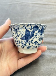 22 Chinese blue, white and famille rose wares, Kangxi and Qianlong