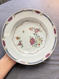 22 Chinese blue, white and famille rose wares, Kangxi and Qianlong