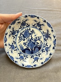 22 Chinese blue, white and famille rose wares, Kangxi and Qianlong