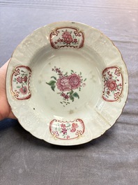22 Chinese blue, white and famille rose wares, Kangxi and Qianlong