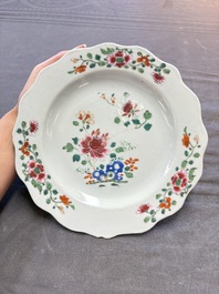 22 Chinese blue, white and famille rose wares, Kangxi and Qianlong