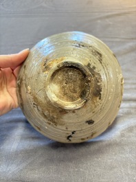 A group of 12 Chinese celadon-glazed bowls with incised floral design from the Jepara shipwreck, Fujian kilns, Song