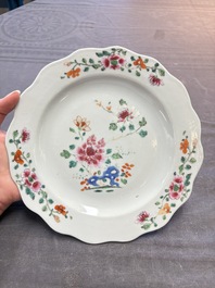 22 Chinese blue, white and famille rose wares, Kangxi and Qianlong