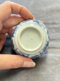 22 Chinese blue, white and famille rose wares, Kangxi and Qianlong