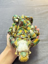Five Chinese sancai-glazed wares, Kangxi and later