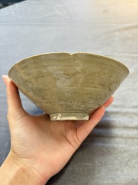 A group of 12 Chinese celadon-glazed bowls with incised floral design from the Jepara shipwreck, Fujian kilns, Song