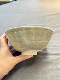 A group of 12 Chinese celadon-glazed bowls with incised floral design from the Jepara shipwreck, Fujian kilns, Song