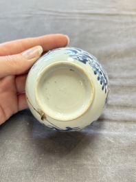 22 Chinese blue, white and famille rose wares, Kangxi and Qianlong