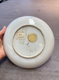 17 Chinese famille rose, Imari-style and European-decorated plates and saucers, Kangxi/Qianlong