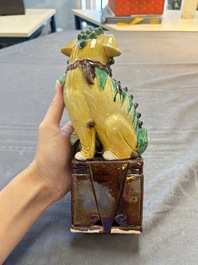 Five Chinese sancai-glazed wares, Kangxi and later