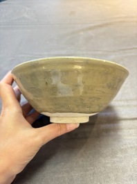 A group of 12 Chinese celadon-glazed bowls with incised floral design from the Jepara shipwreck, Fujian kilns, Song