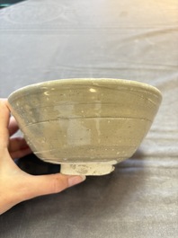 A group of 12 Chinese celadon-glazed bowls with incised floral design from the Jepara shipwreck, Fujian kilns, Song