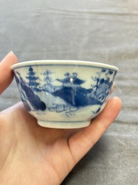 22 Chinese blue, white and famille rose wares, Kangxi and Qianlong