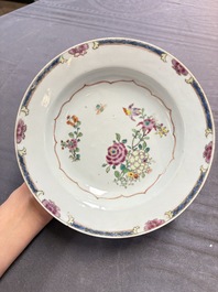 22 Chinese blue, white and famille rose wares, Kangxi and Qianlong