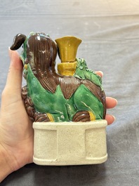 Five Chinese sancai-glazed wares, Kangxi and later