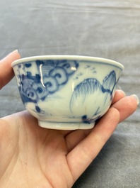 22 Chinese blue, white and famille rose wares, Kangxi and Qianlong