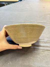 Three Chinese celadon-glazed plates and two bowls from the Jepara shipwreck,  Fujian or Zhejiang kilns, Song