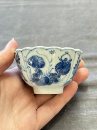A collection of 31 Chinese blue and white tea wares, Wanli and Chenghua marks, Kangxi