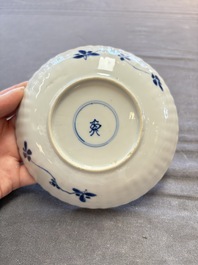A collection of 31 Chinese blue and white tea wares, Wanli and Chenghua marks, Kangxi