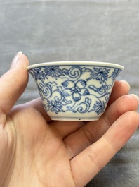 A collection of 31 Chinese blue and white tea wares, Wanli and Chenghua marks, Kangxi