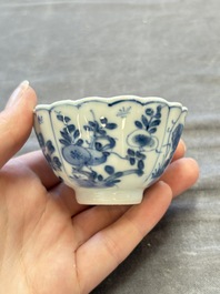 A collection of 31 Chinese blue and white tea wares, Wanli and Chenghua marks, Kangxi