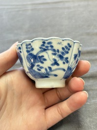 A collection of 31 Chinese blue and white tea wares, Wanli and Chenghua marks, Kangxi