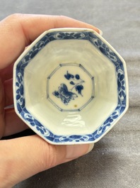 A collection of 31 Chinese blue and white tea wares, Wanli and Chenghua marks, Kangxi