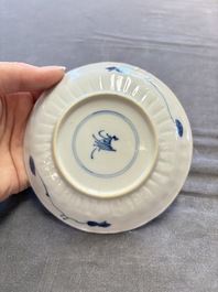 A collection of 31 Chinese blue and white tea wares, Wanli and Chenghua marks, Kangxi