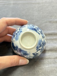 A collection of 31 Chinese blue and white tea wares, Wanli and Chenghua marks, Kangxi