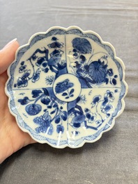 A collection of 31 Chinese blue and white tea wares, Wanli and Chenghua marks, Kangxi