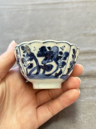 A collection of 31 Chinese blue and white tea wares, Wanli and Chenghua marks, Kangxi
