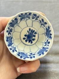 A collection of 31 Chinese blue and white tea wares, Wanli and Chenghua marks, Kangxi