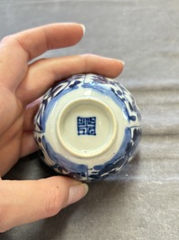 A collection of 31 Chinese blue and white tea wares, Wanli and Chenghua marks, Kangxi