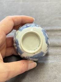 A collection of 31 Chinese blue and white tea wares, Wanli and Chenghua marks, Kangxi