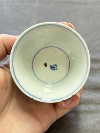 A collection of 31 Chinese blue and white tea wares, Wanli and Chenghua marks, Kangxi