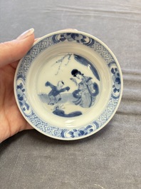 A collection of 31 Chinese blue and white tea wares, Wanli and Chenghua marks, Kangxi