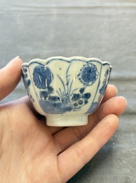 A collection of 31 Chinese blue and white tea wares, Wanli and Chenghua marks, Kangxi