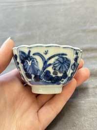 A collection of 31 Chinese blue and white tea wares, Wanli and Chenghua marks, Kangxi