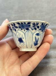 A collection of 31 Chinese blue and white tea wares, Wanli and Chenghua marks, Kangxi